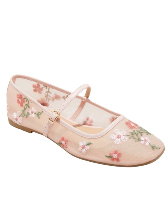 a new day Shoes - WILD FABLE Floral Embroidered Mesh Flats NWOT